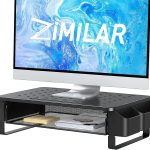 Zimilar Monitor Stand Riser with Drawer, Monitor Riser with Side Storage Pockets for Desk, Metal Monitor Stand for Laptop, PC Screen, Computer, Printer, iMac, Home Office Stand